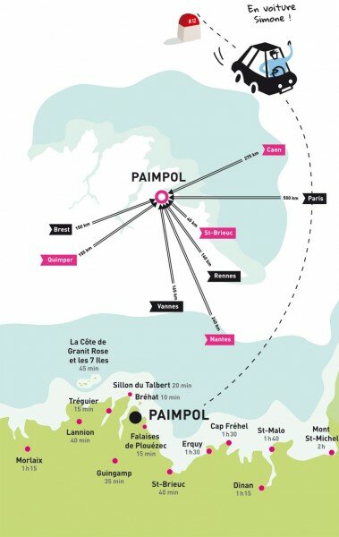 A partir de Paimpol, rayonnez! Idées d'excursions au départ de Paimpol vers la Côte de Granit Rose, la Côte d'Emeraude